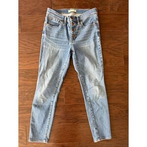 Madewell 9” Mid Rise Skinny Jeans 4 Button Fly 27